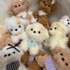 31 Handmade Fluffy Puppy Desktop Ornament, Mini Plush Dog Table Decor