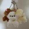 38 Handmade Pipe Cleaner Fluffy Puppy Keychain, Cute Mini Teddy Dog Bag Charm Aesthetic Kawaii Animal Pendant Gift for Girls
