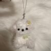 49 Handmade puppy phone charm plush dog keychain