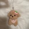 51 Handmade puppy phone charm plush dog keychain