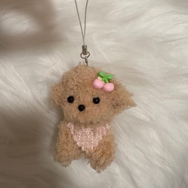 51 Handmade puppy phone charm plush dog keychain