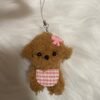 52 Handmade puppy phone charm plush dog keychain