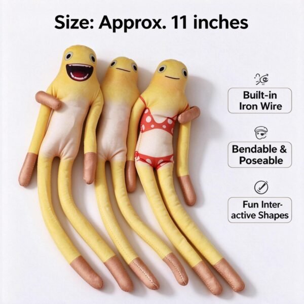 Funny Pop Plush Doll,Bendable Cartoon Soft Dolls Spoof Gift