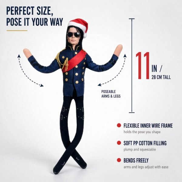 1 Michaell Pop Star Plush Doll Rock Action Figure Cartoon Soft Dolls, 6 pcs
