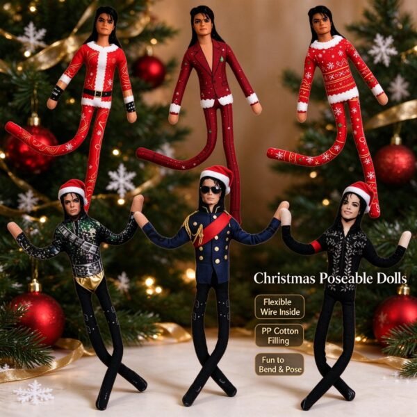 2 Michaell Pop Star Plush Doll Rock Action Figure Cartoon Soft Dolls, 6 pcs