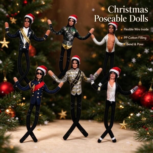 5 Michaell Pop Star Plush Doll Rock Action Figure Cartoon Soft Dolls, 6 pcs